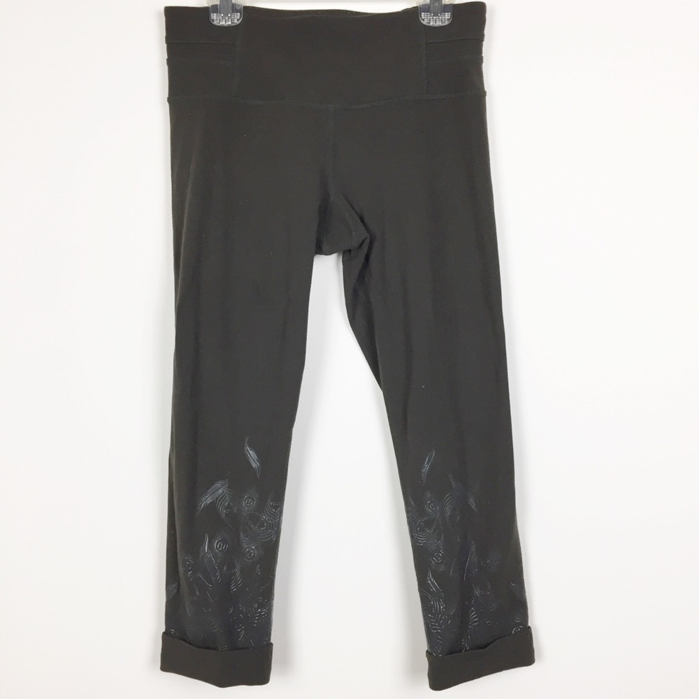 Lululemon green crop leggings sz 6